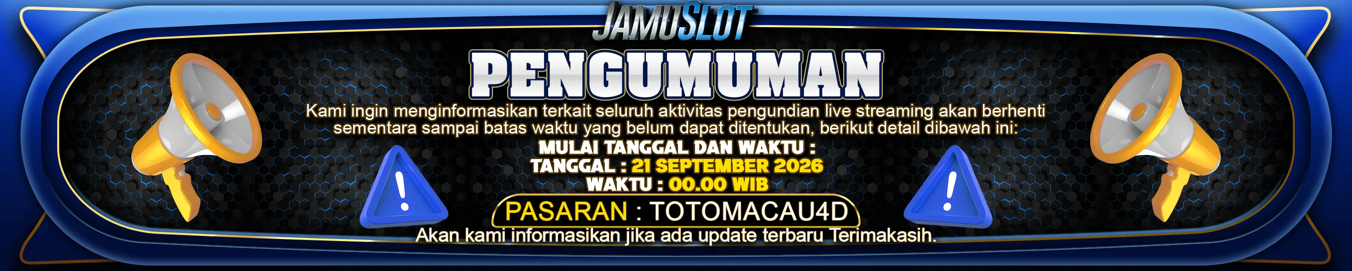 PENGUMUMAN TOGEL